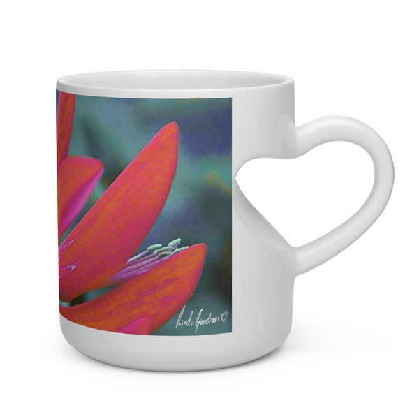 Original Art Heart Shape Mug by Linda Goodman