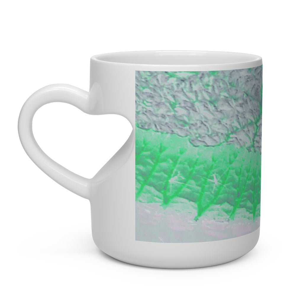 Original Art Heart Shape Mug by Linda Goodman