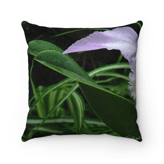 Original Art Faux Suede Square Cushion with insert by Linda Goodman