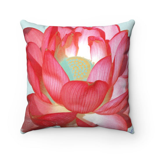 Original Art Faux Suede Square Cushion with insert by Linda Goodman