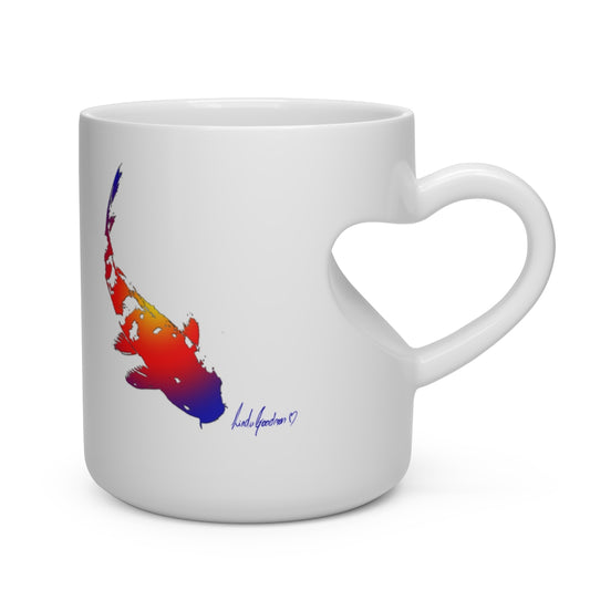 Original Art Heart Shape Mug by Linda Goodman