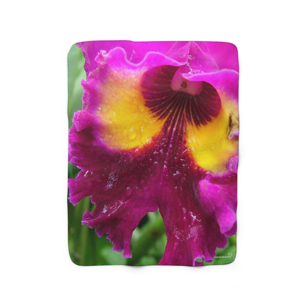 Original Art Fleece Blanket by Linda Goodman