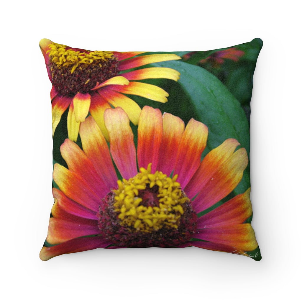 Original Art Faux Suede Square Cushion Cover (only) by Linda Goodman