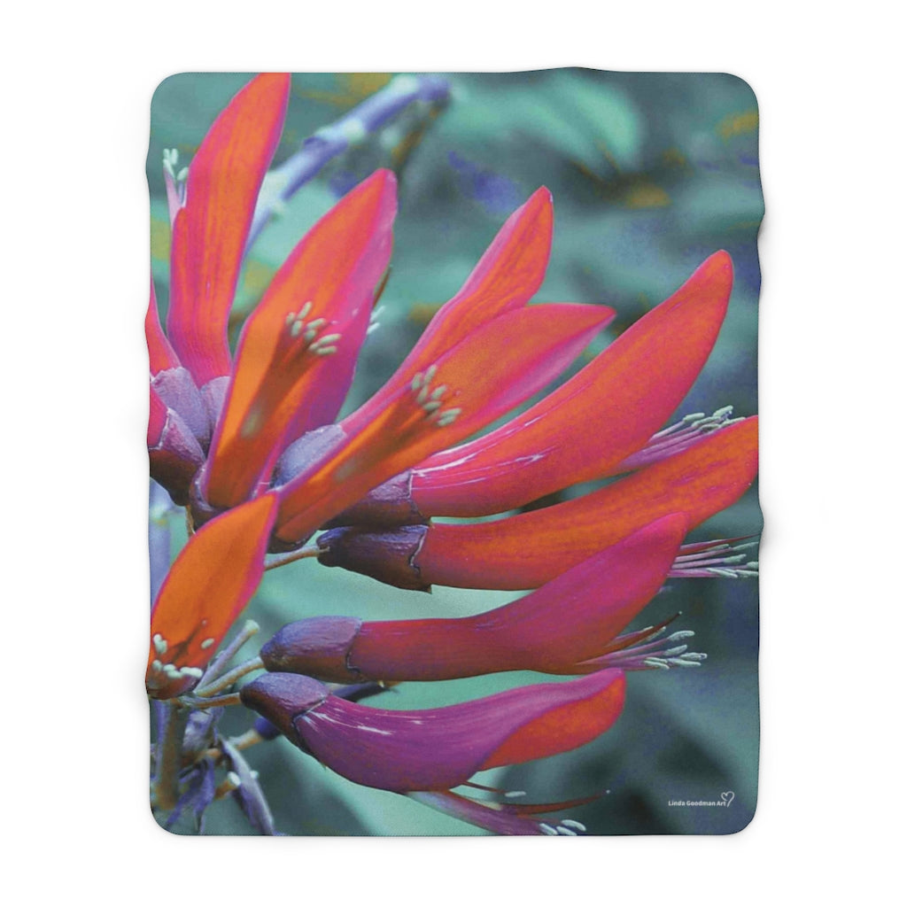 Original Art Fleece Blanket by Linda Goodman