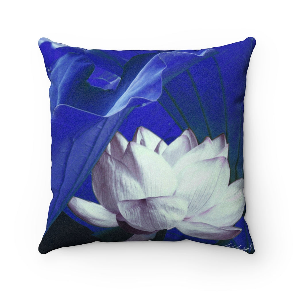 Original Art Faux Suede Square Cushion with insert by Linda Goodman