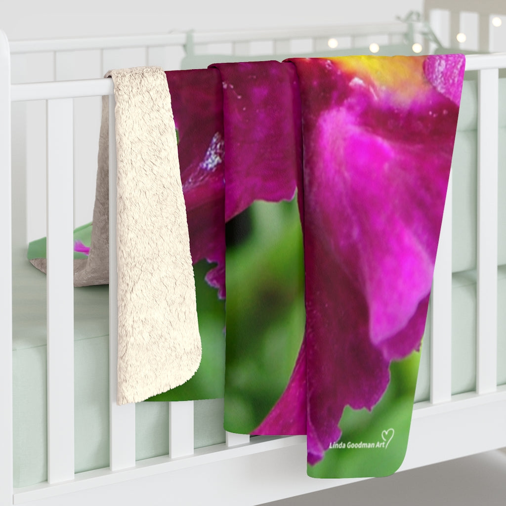 Original Art Fleece Blanket by Linda Goodman