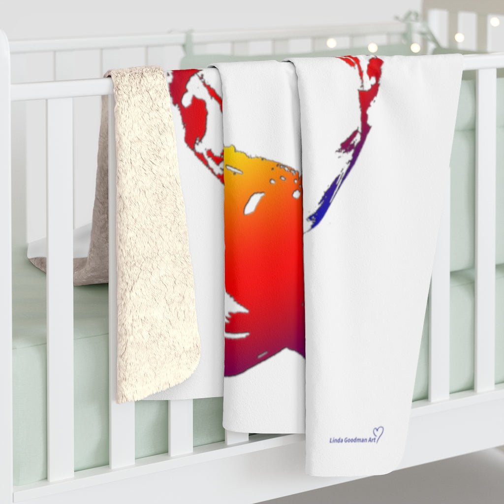 Original Art Fleece Blanket by Linda Goodman