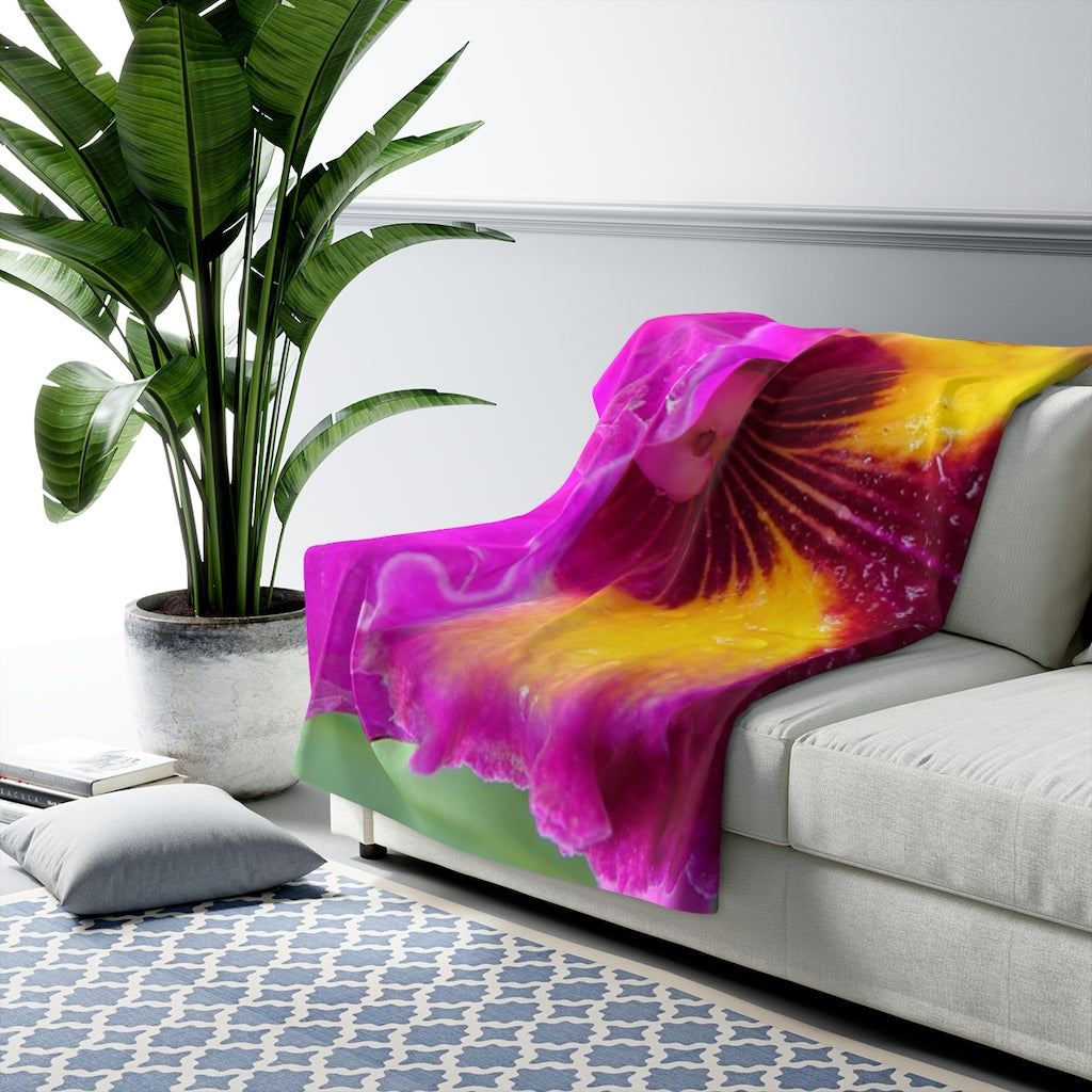 Original Art Fleece Blanket by Linda Goodman