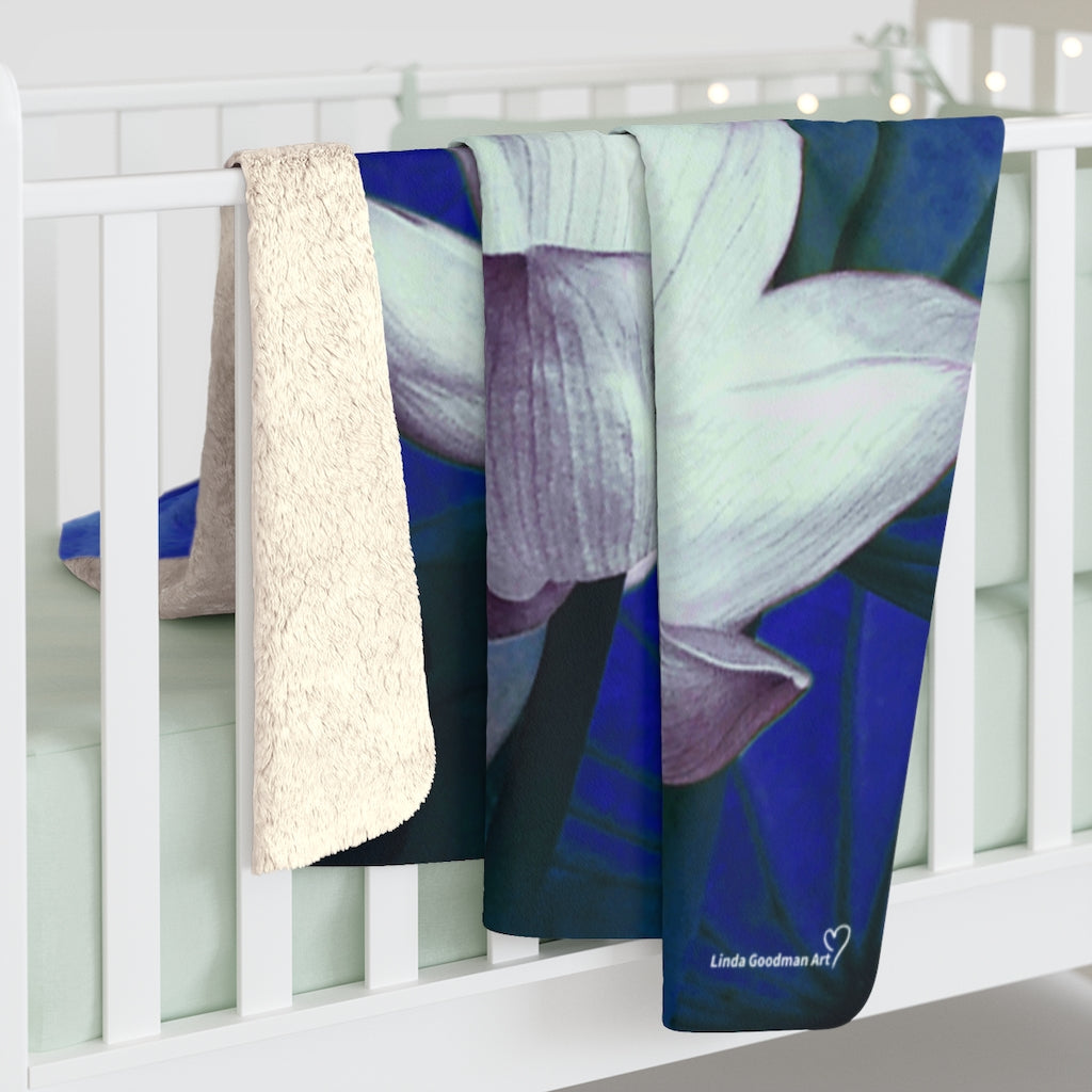 Original Art Fleece Blanket by Linda Goodman