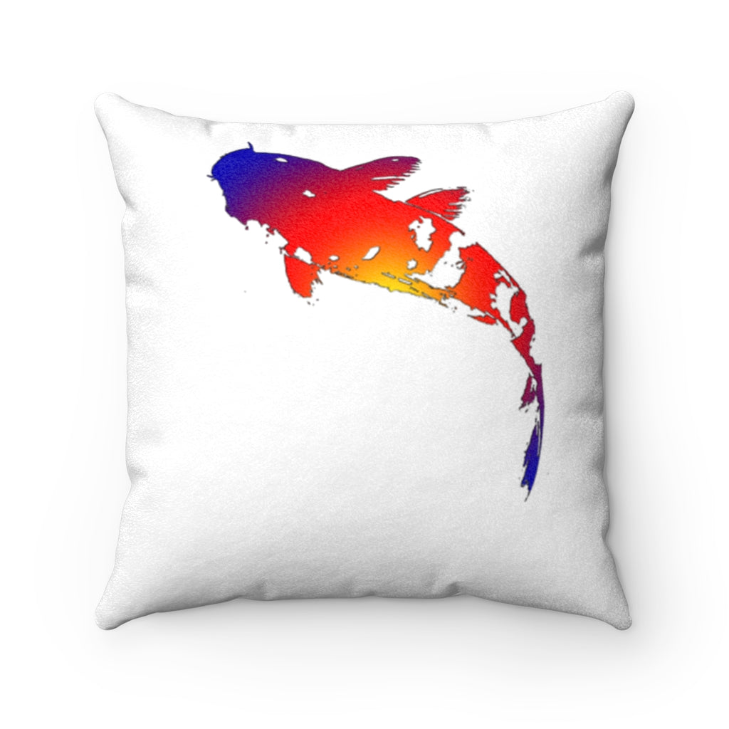 Original Art Faux Suede Square Cushion with insert by Linda Goodman