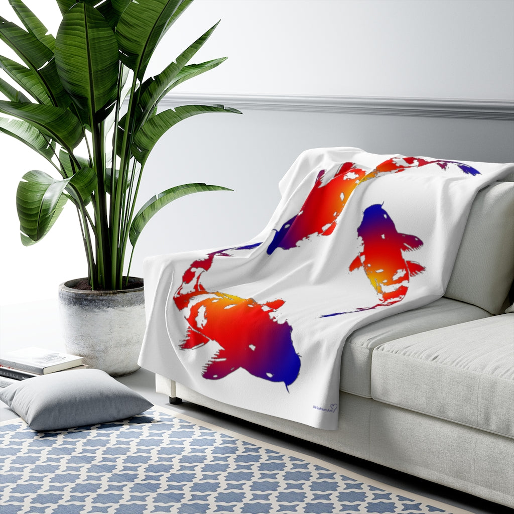Original Art Fleece Blanket by Linda Goodman
