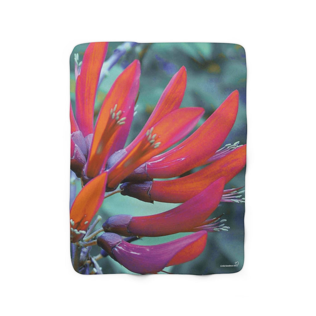 Original Art Fleece Blanket by Linda Goodman