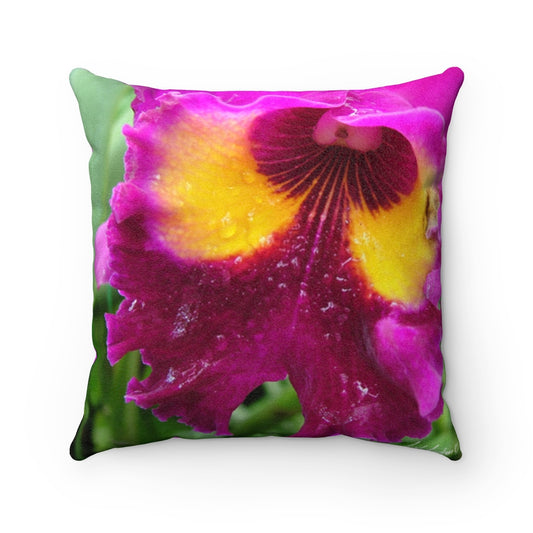 Original Art Faux Suede Square Cushion Cover (only) by Linda Goodman