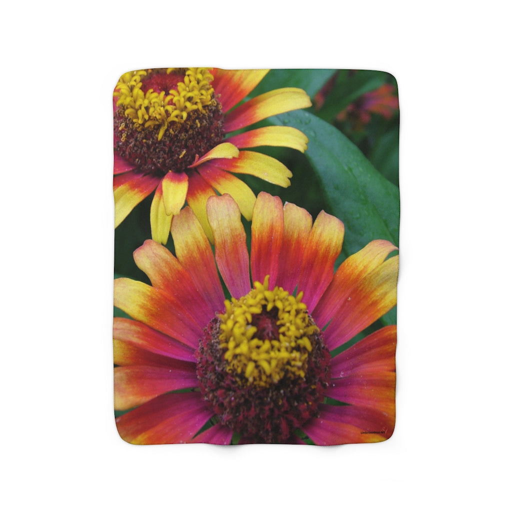Original Art Fleece Blanket by Linda Goodman