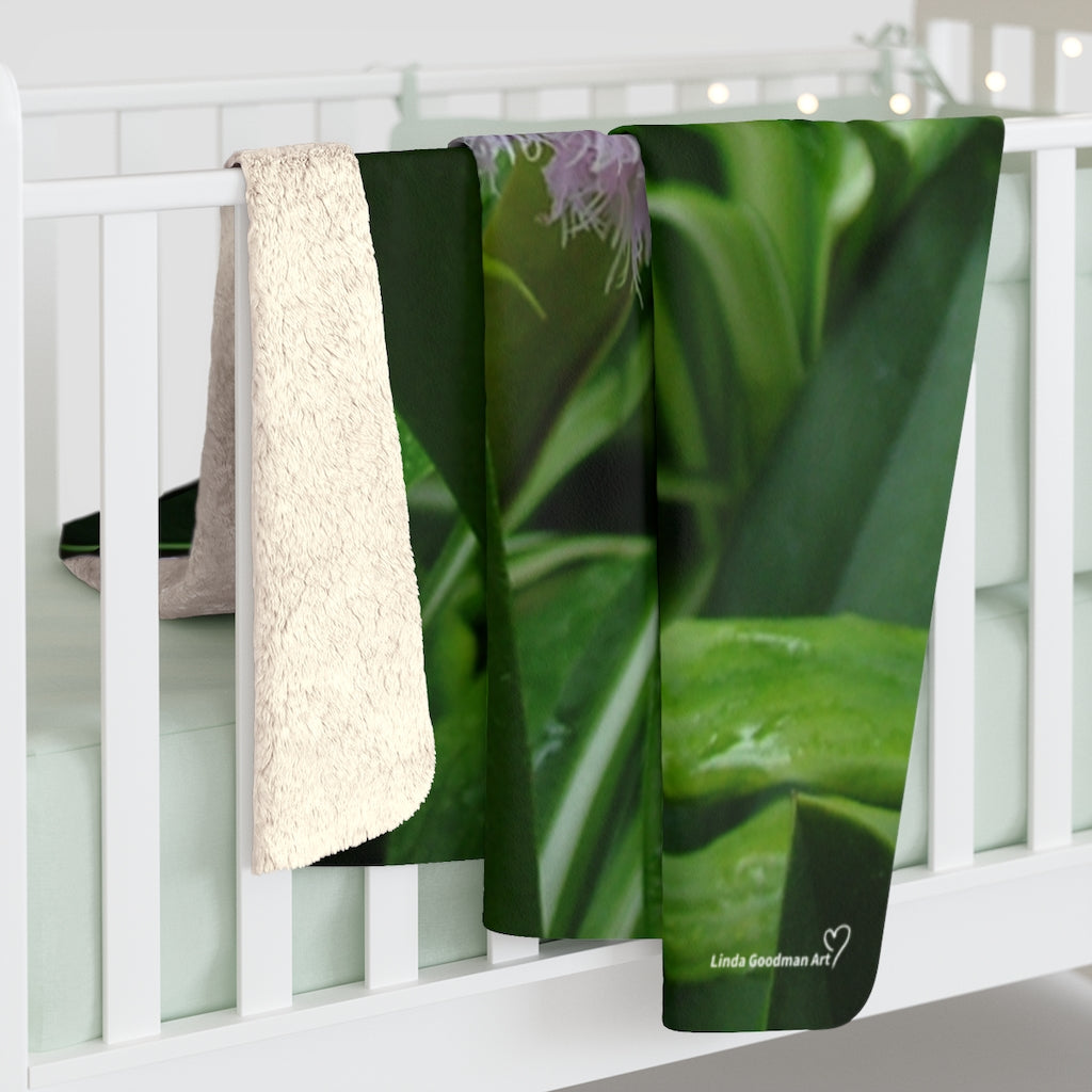 Original Art Fleece Blanket by Linda Goodman