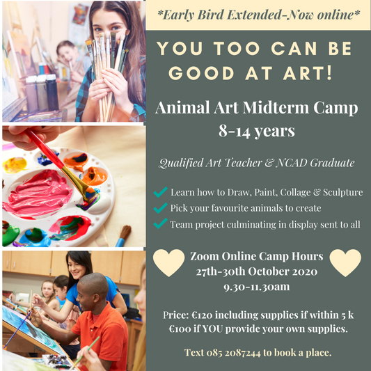 Animal Art Midterm Camp- Now Online