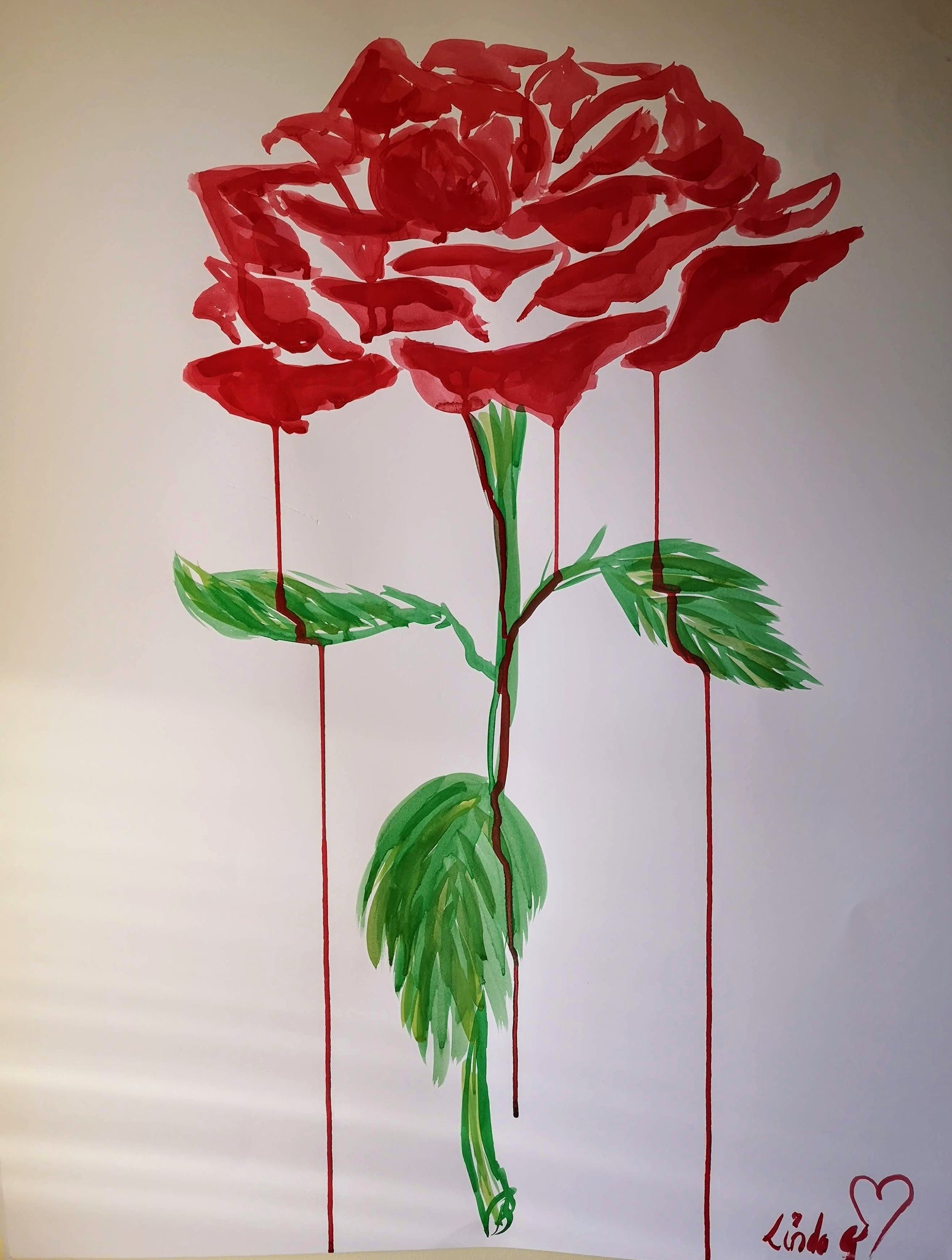 Original Painting - Rose