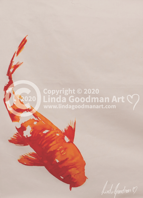 Original Painting - Orange fish