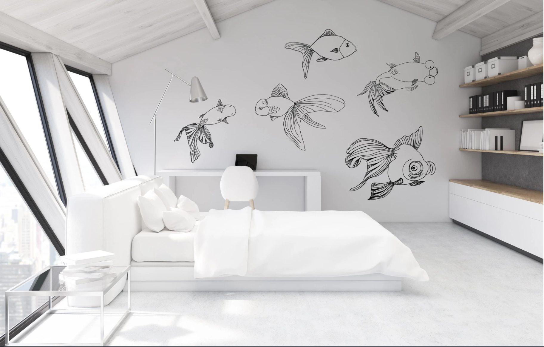 Monochrome Fish-Studio Apartment