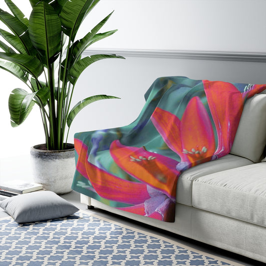 Original Art Fleece Blanket by Linda Goodman