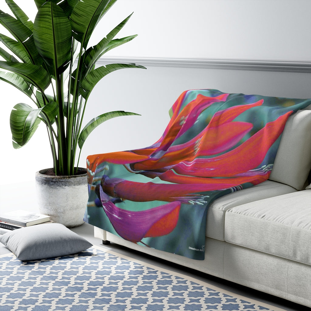 Original Art Fleece Blanket by Linda Goodman