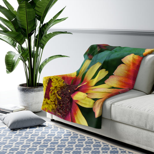 Original Art Fleece Blanket by Linda Goodman