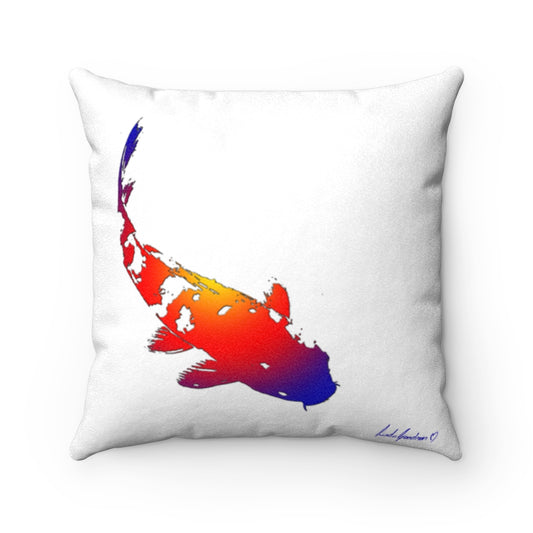 Original Art Faux Suede Square Cushion Cover (only) by Linda Goodman