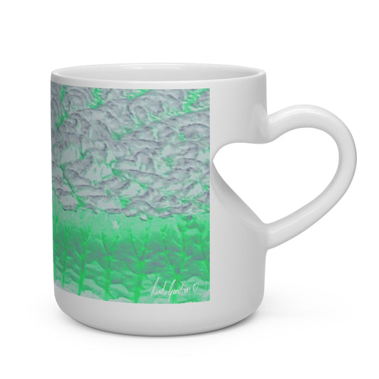 Original Art Heart Shape Mug by Linda Goodman