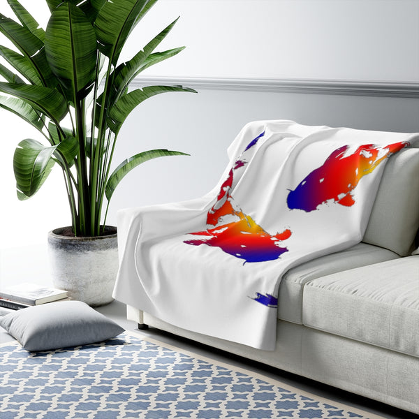 Original Art Fleece Blanket by Linda Goodman