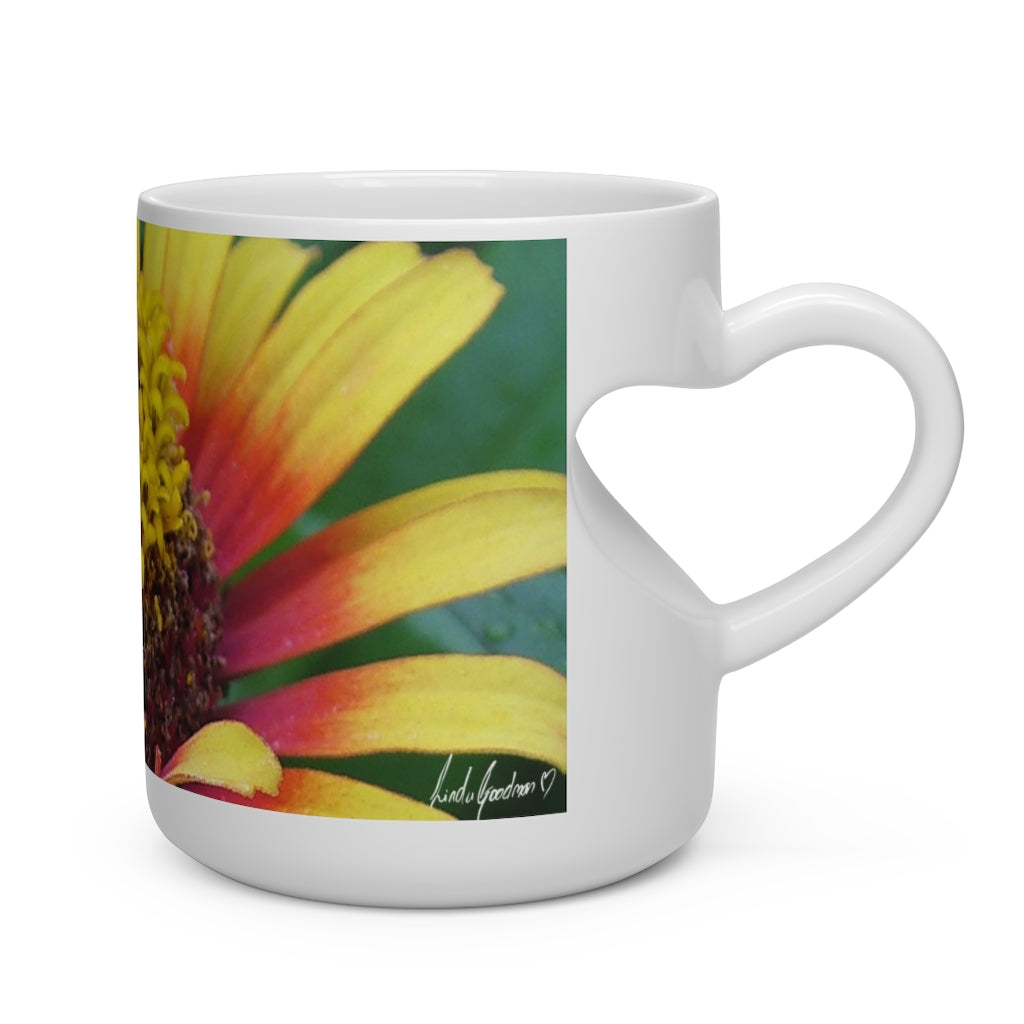 Original Art Heart Shape Mug by Linda Goodman