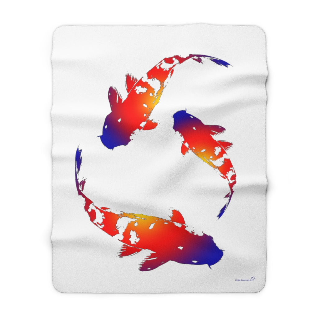 Original Art Fleece Blanket by Linda Goodman