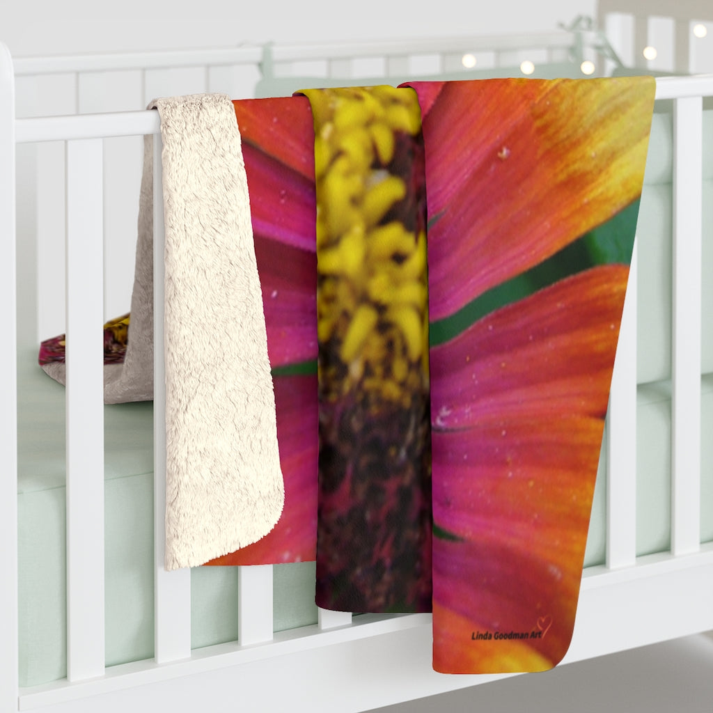 Original Art Fleece Blanket by Linda Goodman