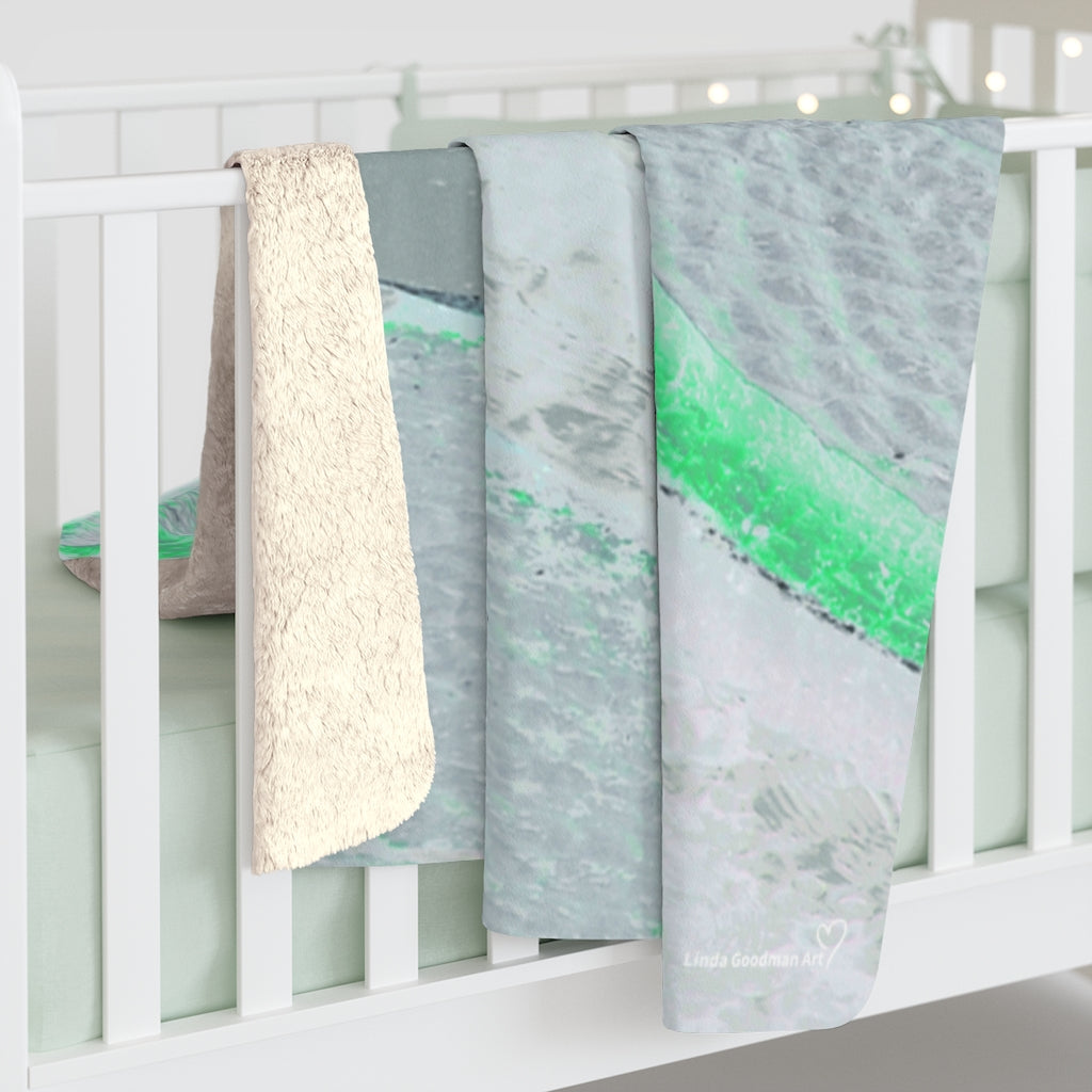 Original Art Fleece Blanket by Linda Goodman