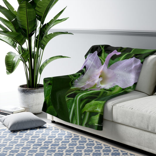 Original Art Fleece Blanket by Linda Goodman