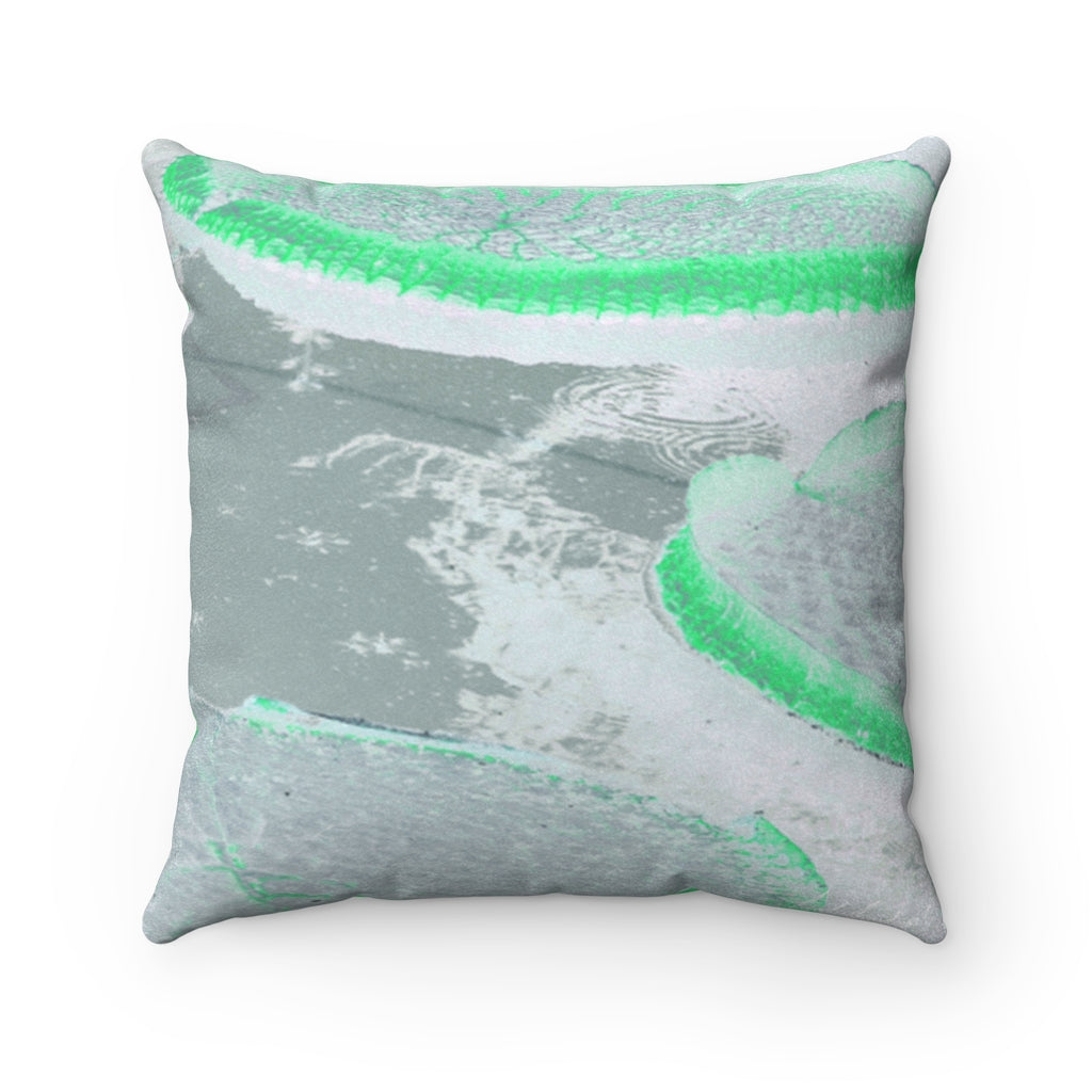 Original Art Faux Suede Square Cushion with insert by Linda Goodman